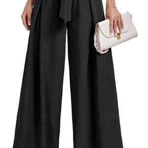 Elegant Black Wide-Leg Pants